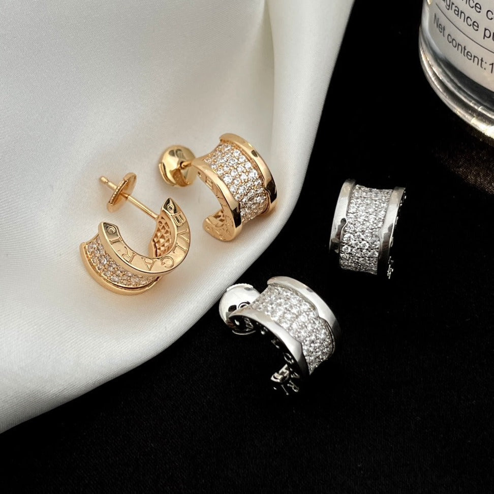 [LORA]ZERO 1 DIAMOND PAVED EARRINGS