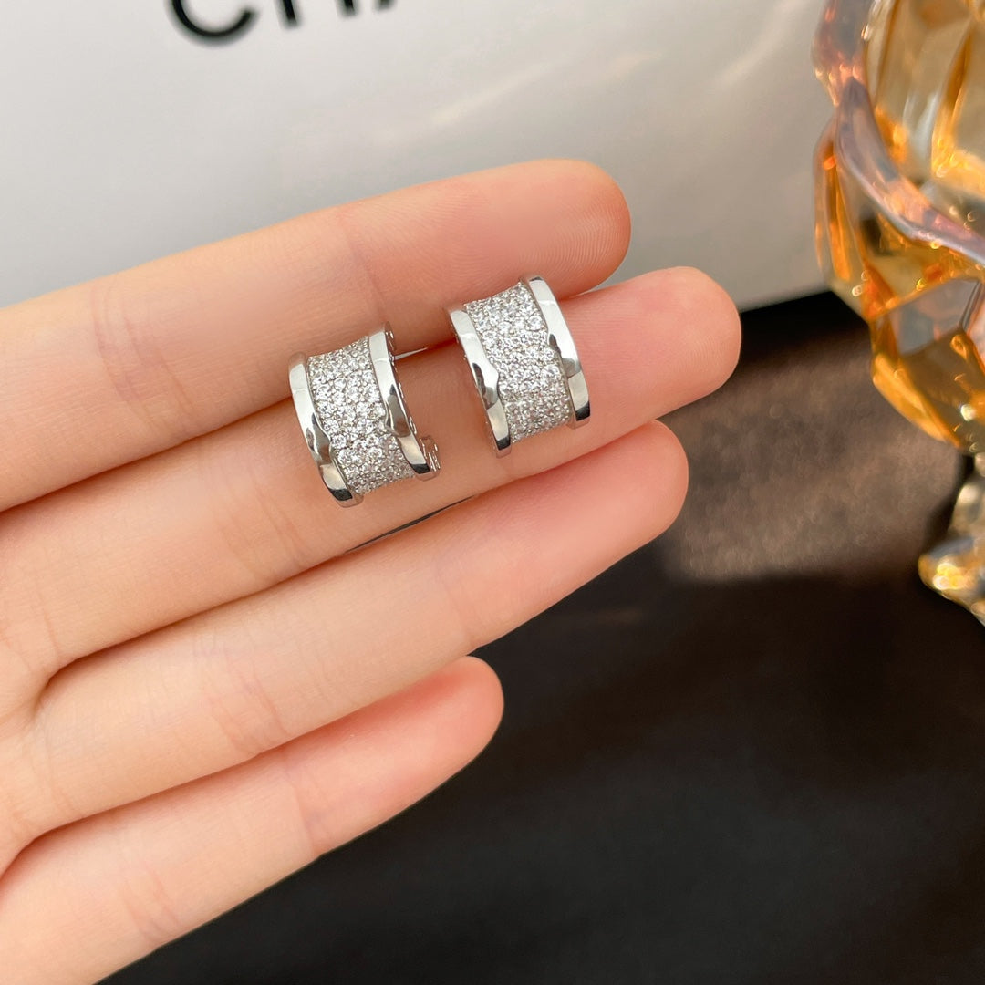[LORA]ZERO 1 DIAMOND PAVED EARRINGS