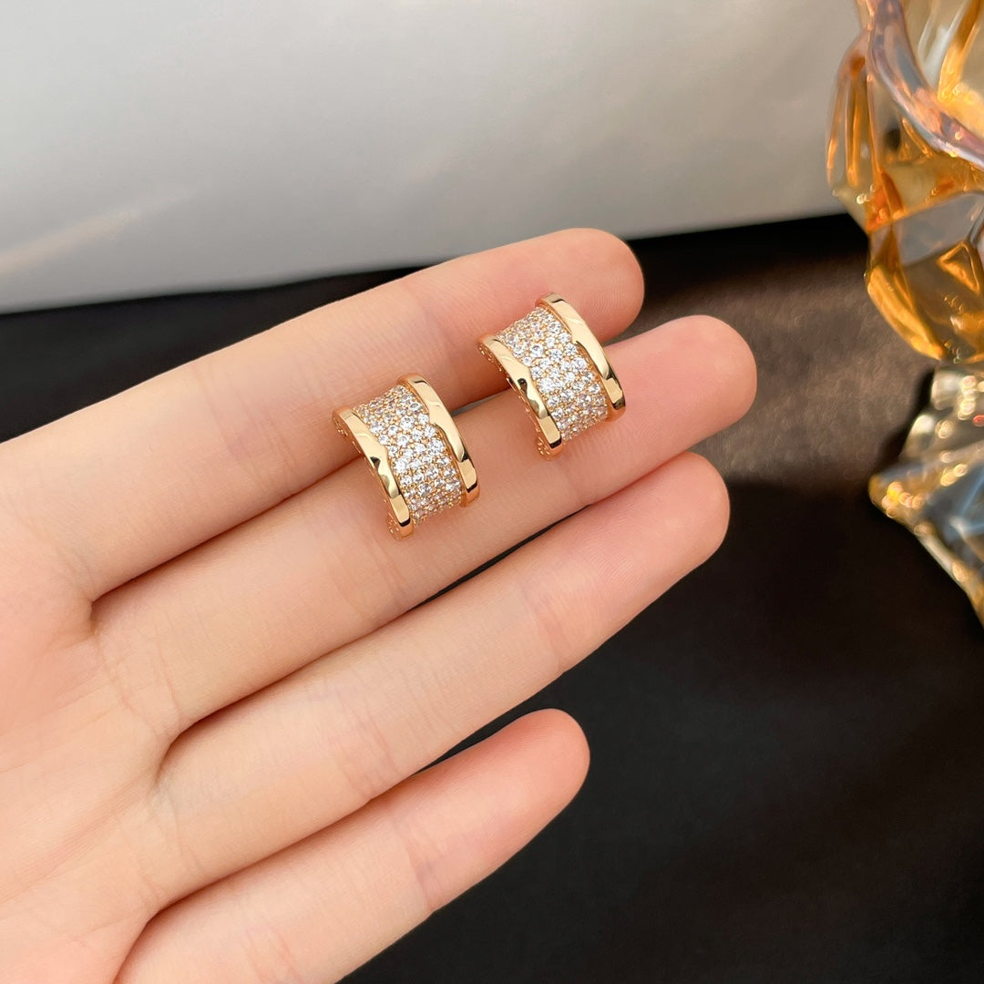 [LORA]ZERO 1 DIAMOND PAVED EARRINGS