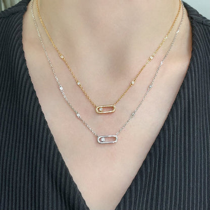 [LORA] MOVE UNO DIAMOND NECKLACE