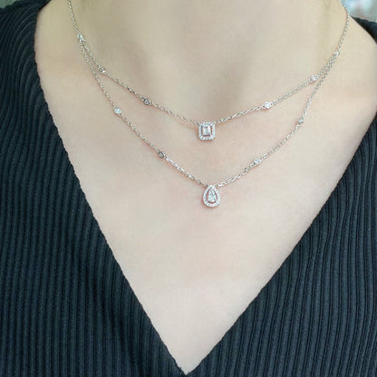 [LORA] MY TWIN 2 ROW DIAMOND NECKLACE