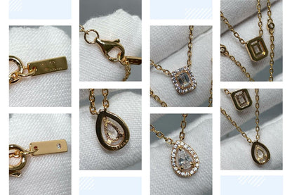 [LORA] MY TWIN 2 ROW DIAMOND NECKLACE
