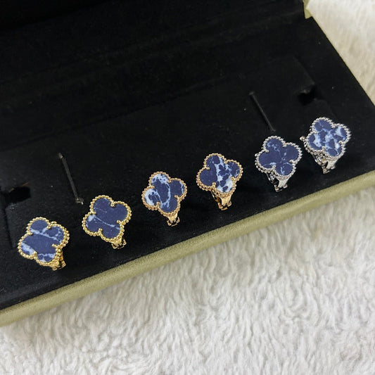 [LORA]CLOVER PIETERSITE MEDIUM STUD EARRINGS