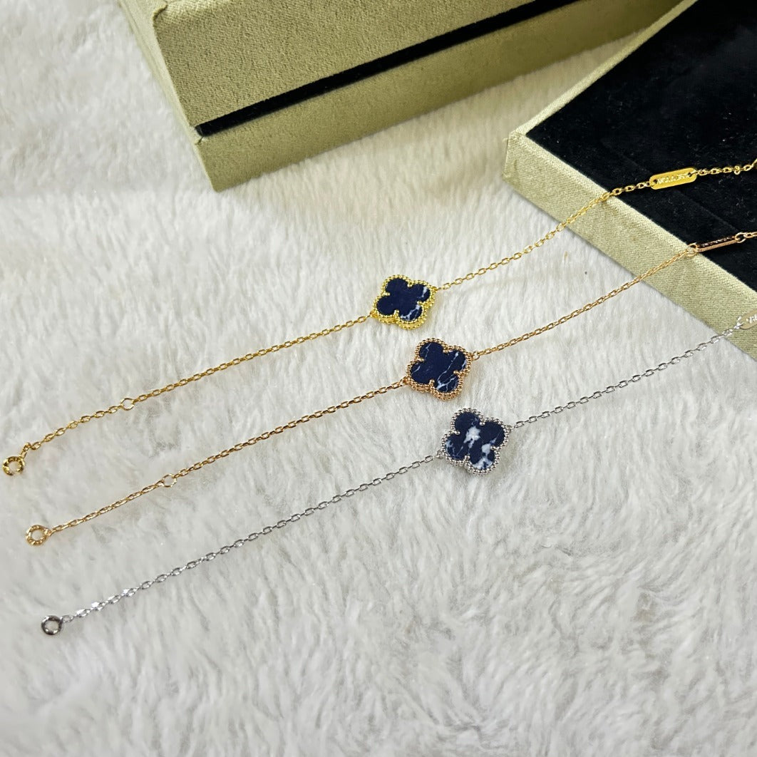 [LORA]CLOVER 1 MOTIF PIETERSITE BRACELET