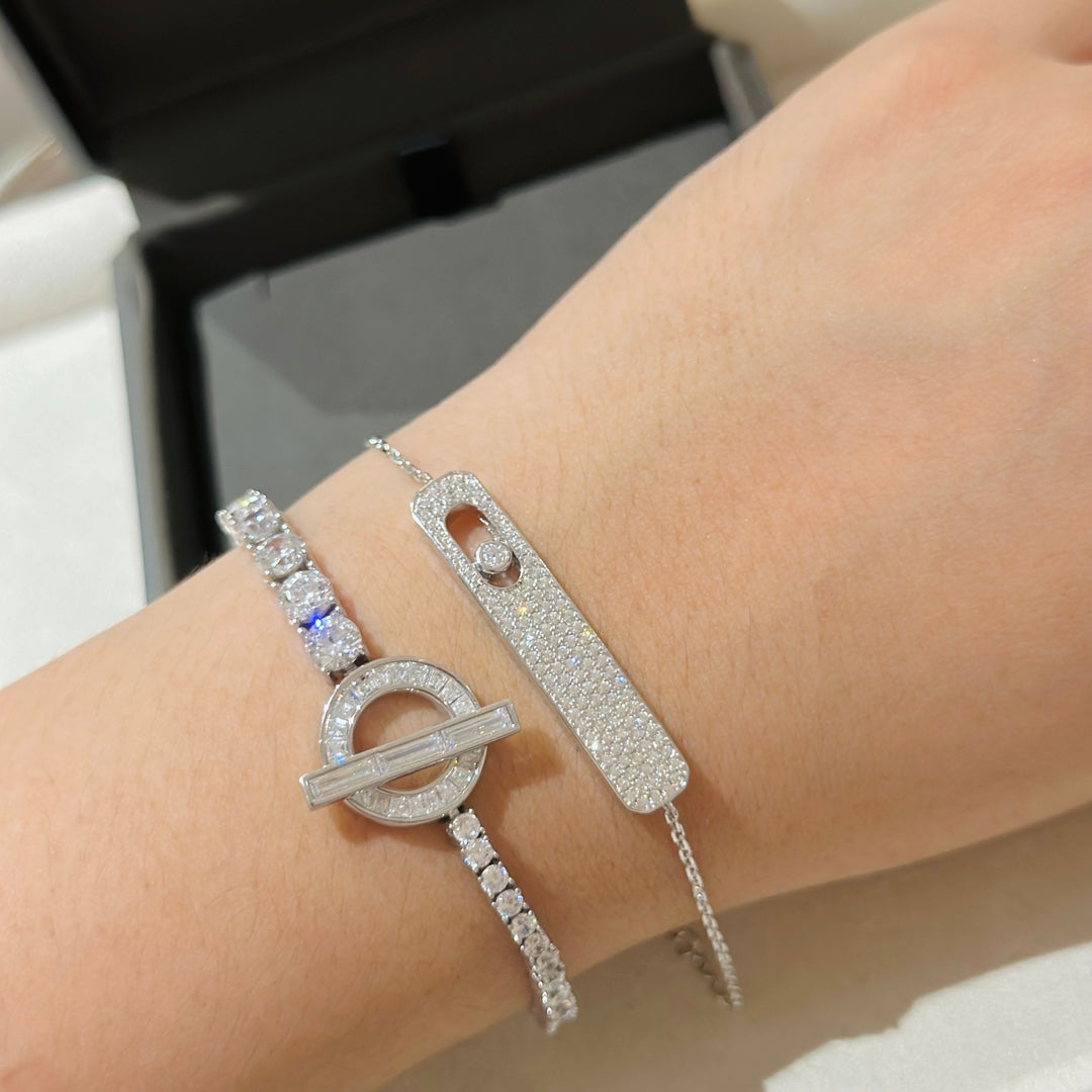 [LORA] MOVE CLASSIQUE DIAMOND PAVED BRACELET
