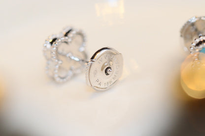 [LORA]CLOVER MINI TURQUOISE SILVER STUD EARRINGS