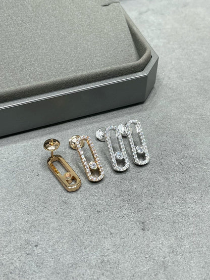 [LORA] MOVE UNO STUD DIAMOND PAVED EARRINGS