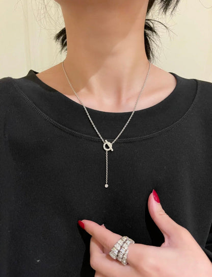 [LORA]FINESSE SILVER DIAMOND NECKLACE