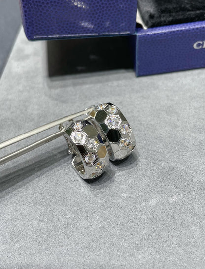 [LORA]BEE LOVE DIAMOND HOOP EARRINGS