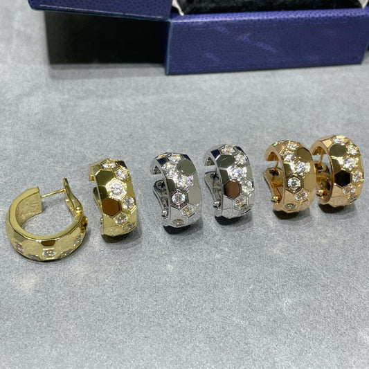 [LORA]BEE LOVE DIAMOND HOOP EARRINGS