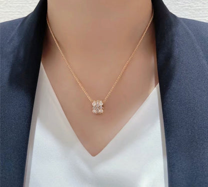 [LORA]BEE LOVE DIAMOND PAVED 3 ROW NECKLACE