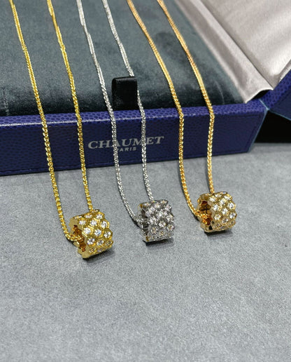 [LORA]BEE LOVE DIAMOND PAVED 3 ROW NECKLACE