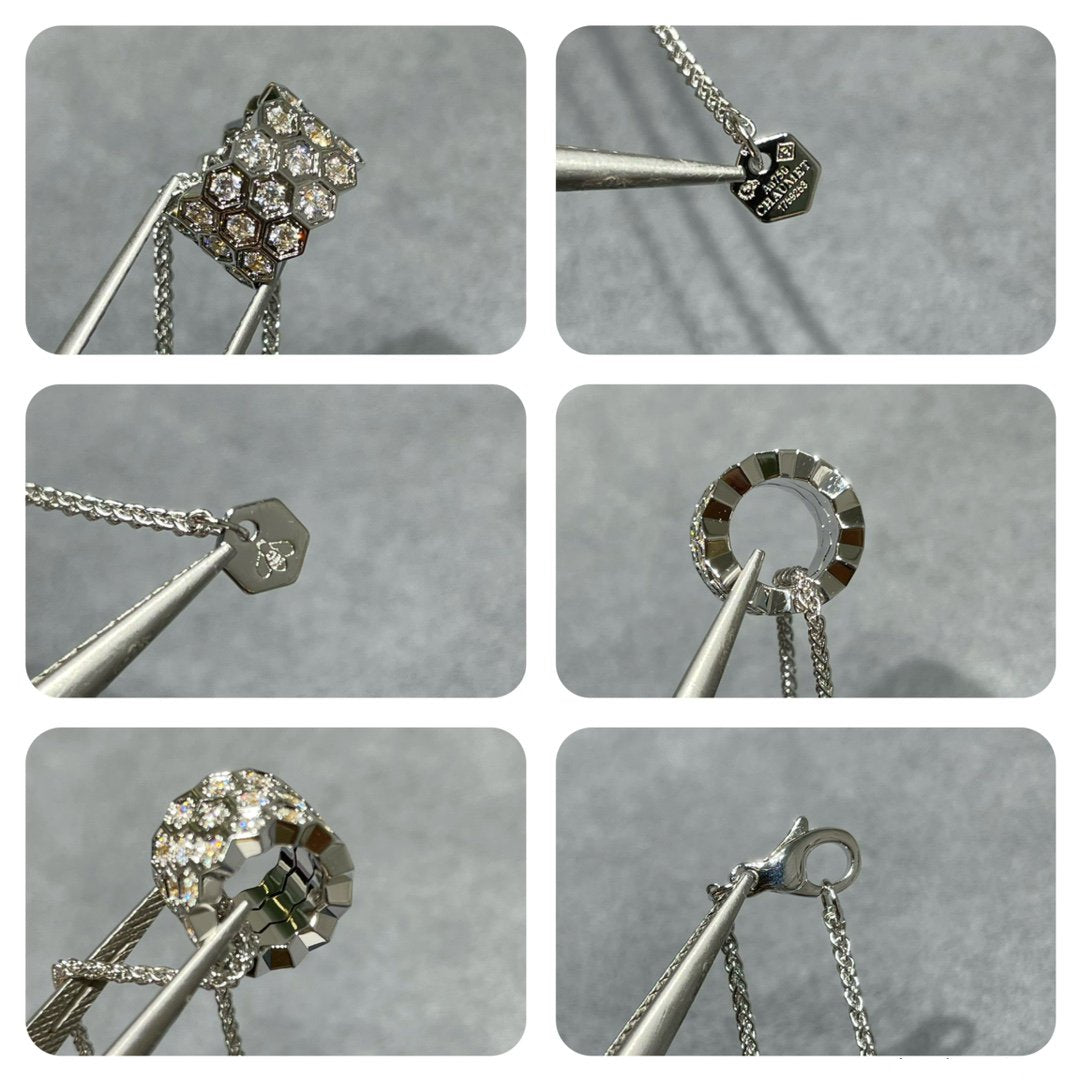 [LORA]BEE LOVE DIAMOND PAVED 3 ROW NECKLACE