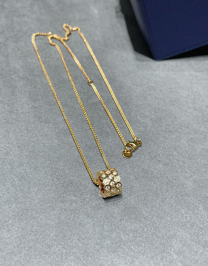 [LORA]BEE LOVE DIAMOND PAVED 3 ROW NECKLACE