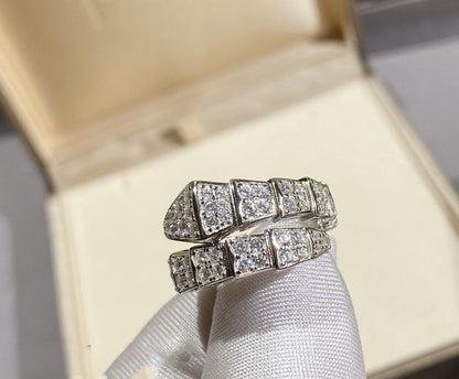 [LORA]SERPENTI RING SILVER DIAMOND PAVED