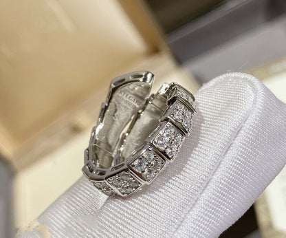 [LORA]SERPENTI RING SILVER DIAMOND PAVED