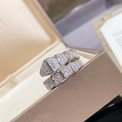 [LORA]SERPENTI RING SILVER DIAMOND PAVED