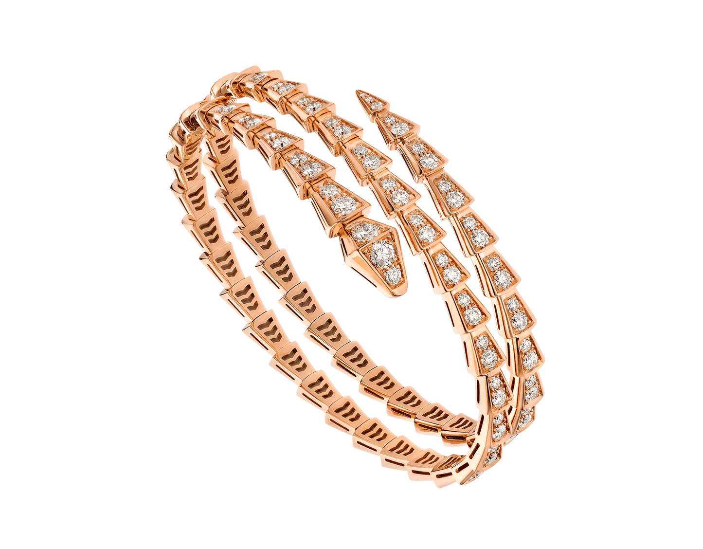 [LORA]SERPENTI BRACELET PINK GOLD DIAMOND DOUBLE ROW