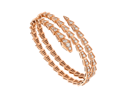 [LORA]SERPENTI BRACELET PINK GOLD DIAMOND DOUBLE ROW