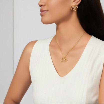 [LORA] FLOWERLACE EARRING 5 DIAMONDS