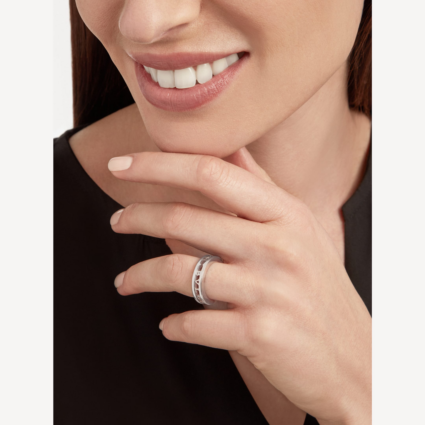 [LORA]ZERO 1 ONE-BAND WITH OPENWORK LOGO SPIRAL RING