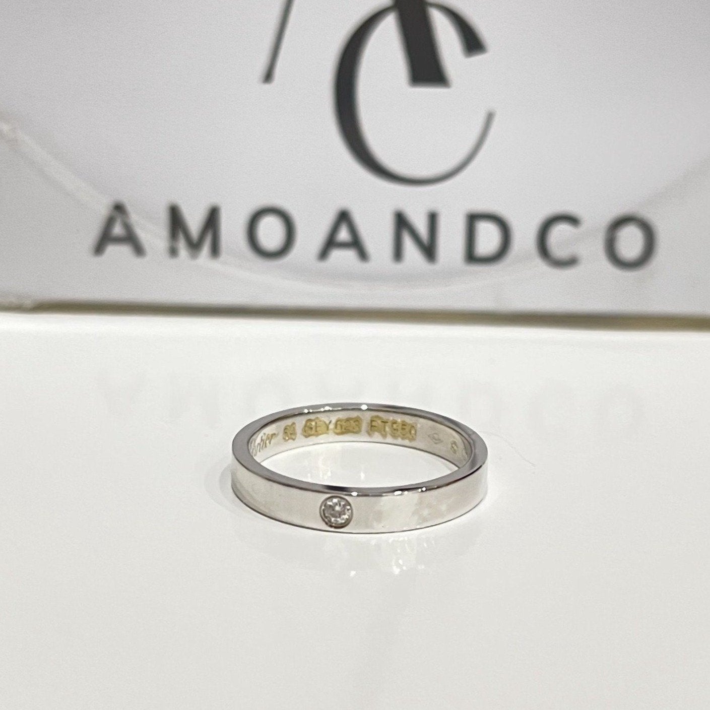 [LORA]LOVE RING 4MM 1 DIAMOND