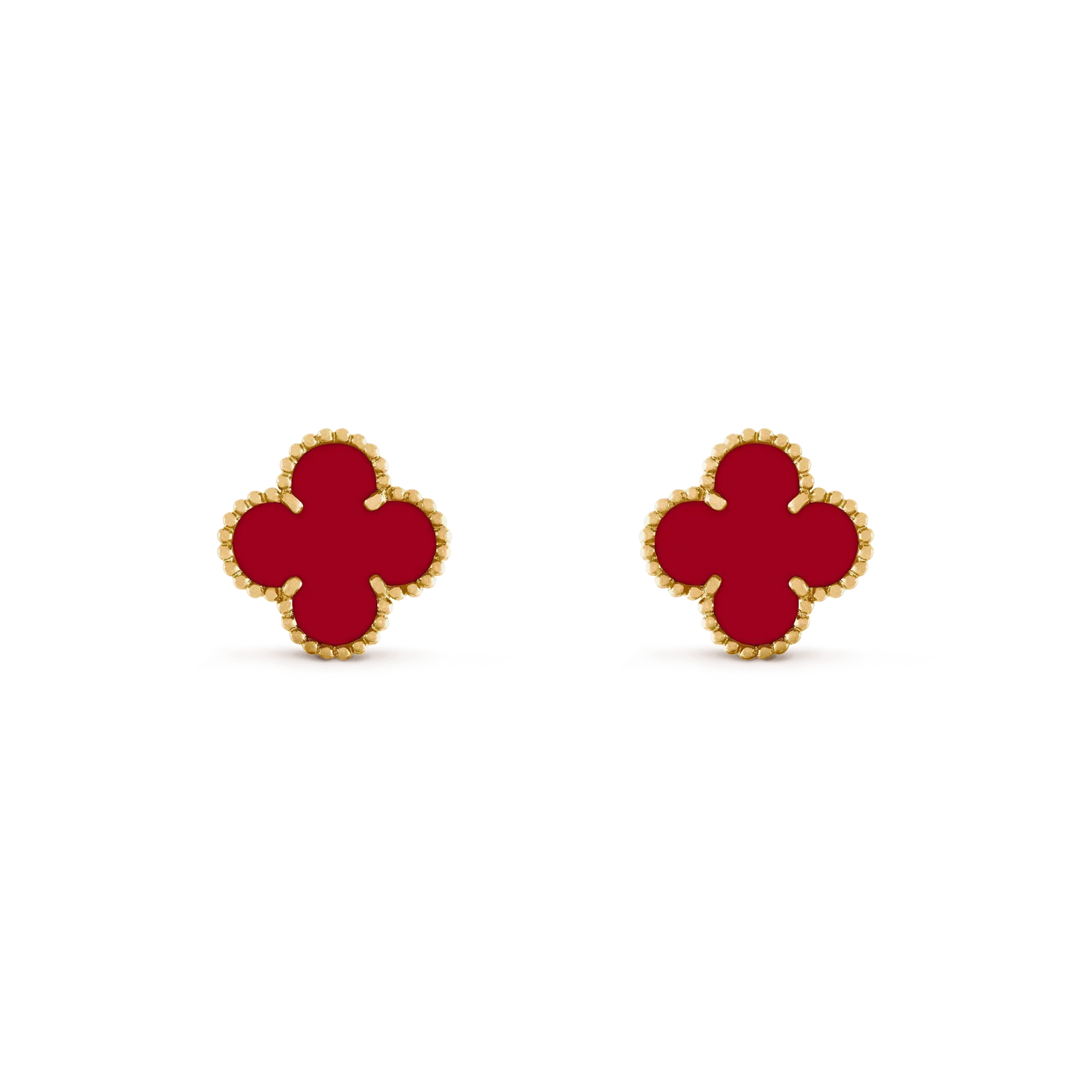 [LORA]CLOVER MEDIUM 1 MOTIFS CARNELIAN  EARRINGS