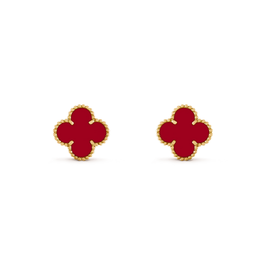 [LORA]CLOVER MEDIUM 1 MOTIFS CARNELIAN  EARRINGS