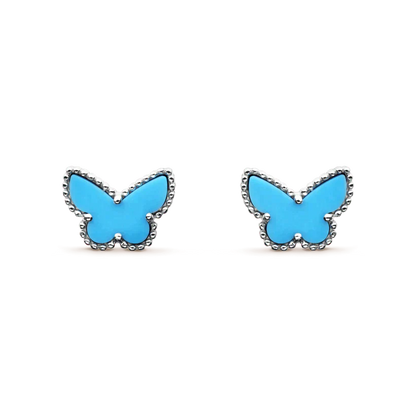 [LORA]BUTTERFLY TURQUOISE EARRINGS SILVER