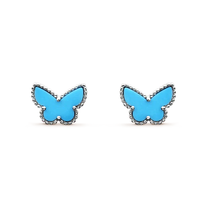 [Lora]BUTTERFLY TURQUOISE EARRINGS SILVER