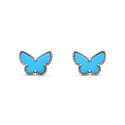 [Lora]BUTTERFLY TURQUOISE EARRINGS SILVER