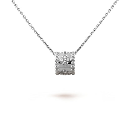 [Lora]PERLEE PEDANT SIVLER DIAMOND NECKLACE
