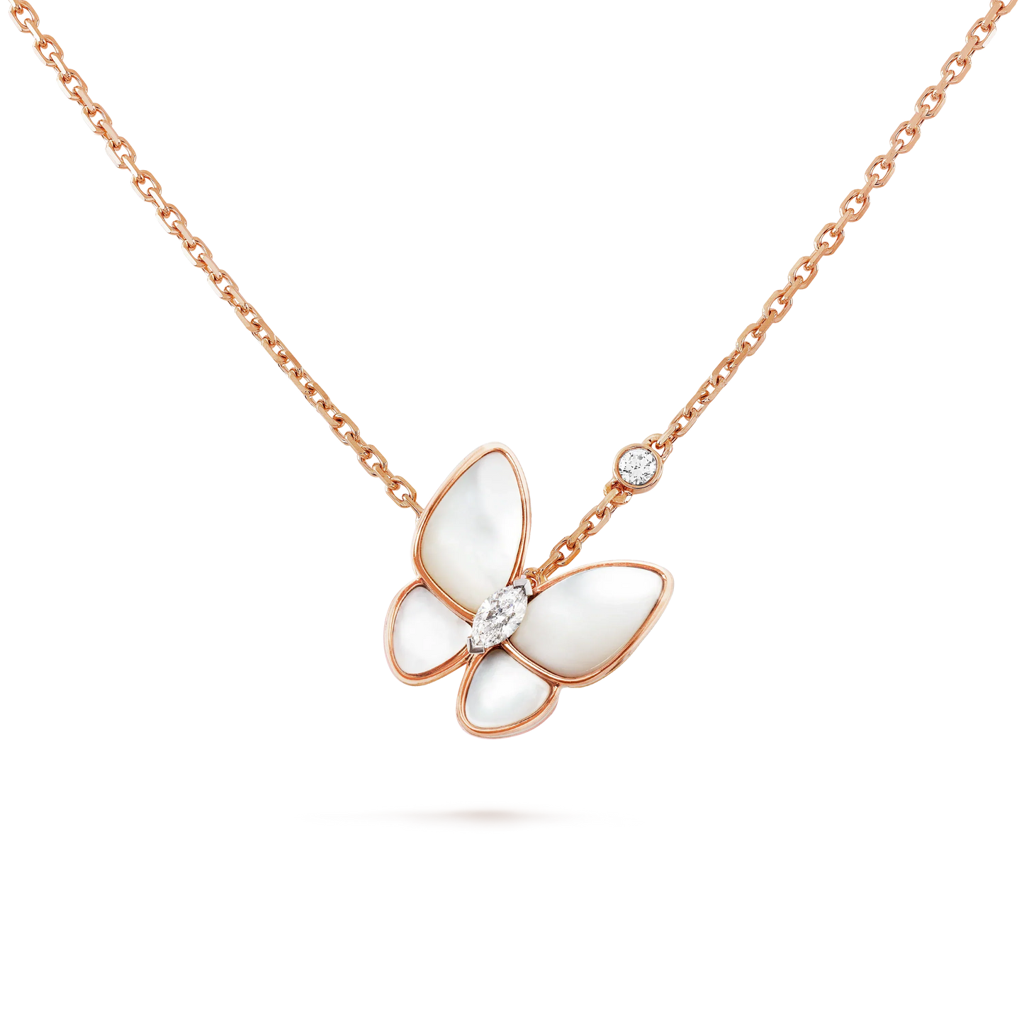 [Lora]BUTTERFLY MOP DIAMOND NECKLACE