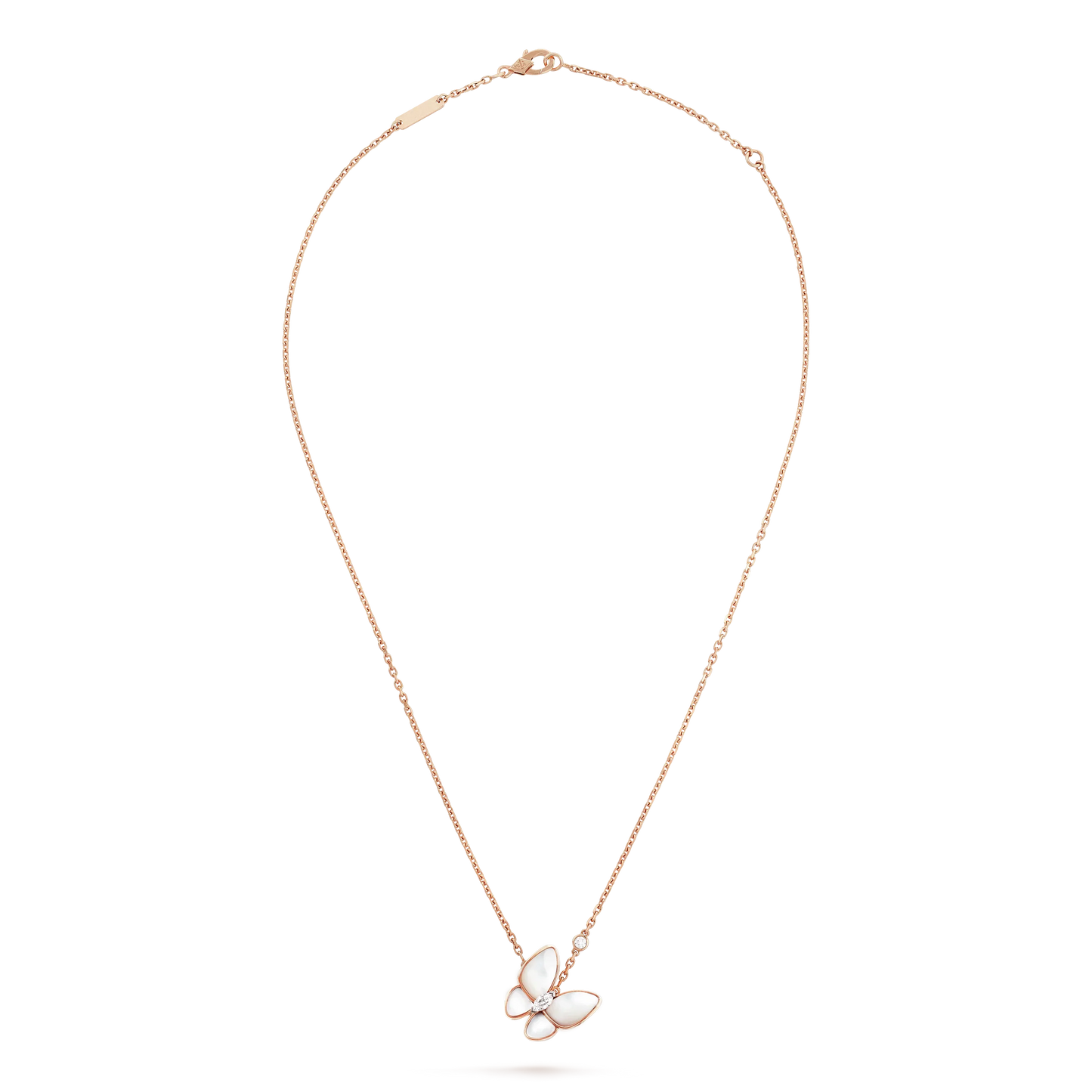[Lora]BUTTERFLY MOP DIAMOND NECKLACE