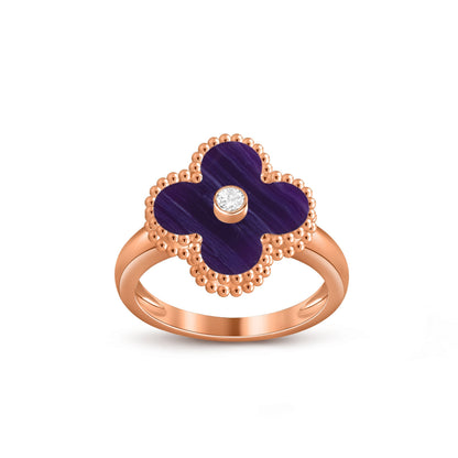 [Lora]CLOVER DIAMOND RING ROSE GOLD COLLECTION