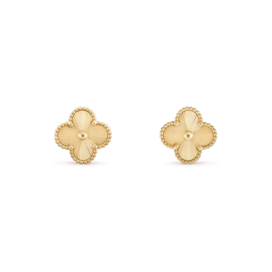 [LORA]CLOVER MINI 9.5MM LASER EARRINGS