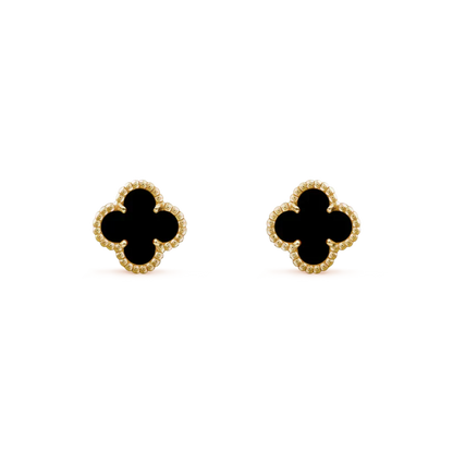 [LORA]CLOVER MINI 9.5MM BLACK MOP EARRINGS