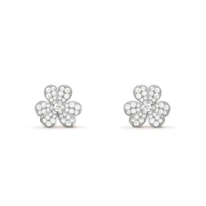 [Lora]CLOVER COMOS DIAMOND EARRINGS SILVER
