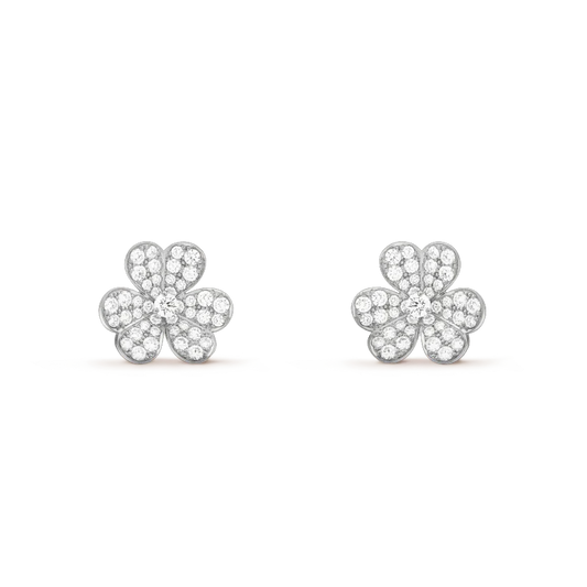 [Lora]CLOVER COMOS DIAMOND EARRINGS SILVER
