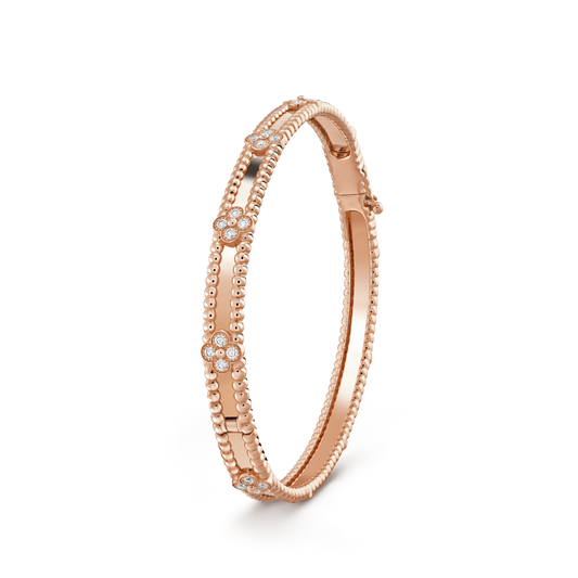[LORA]CLOVER BRACELET 4MM DIAMONDS