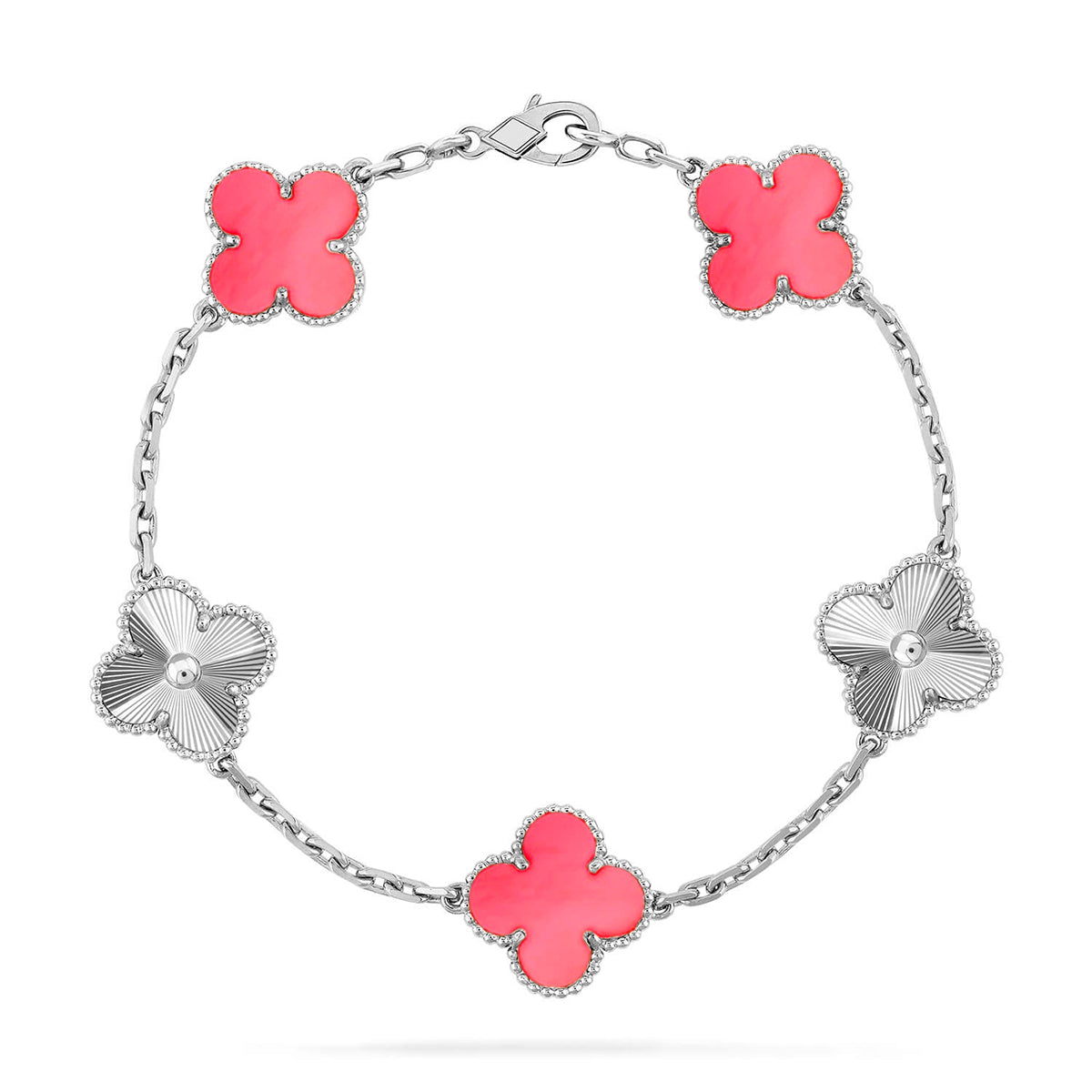 [Lora] CLOVER 5 MOTIFS  PINK MOP BRACELET COLLECTION