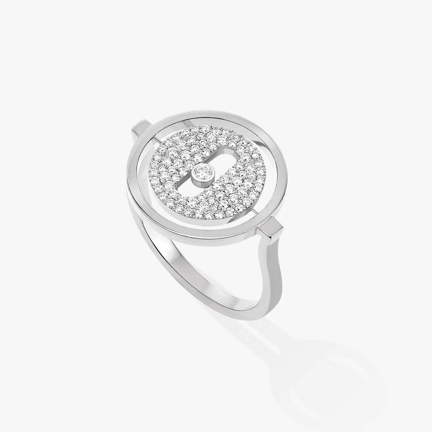[LORA] LUCKY MOVE PAVED SILVER DIAMOND RING