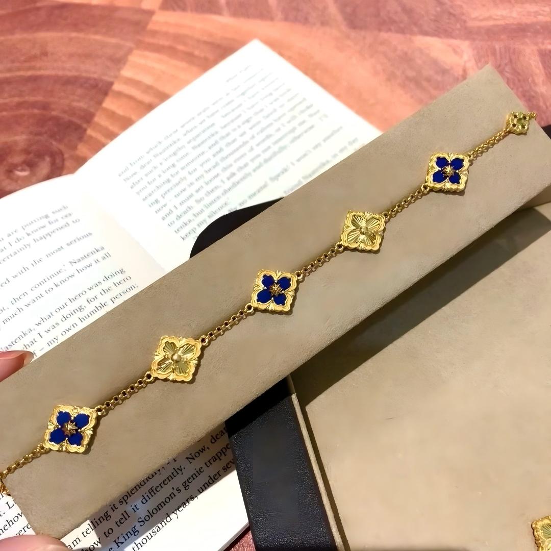 [Lora JEWELRY] OPERA 5 MOTIFS TULLE ENAMEL BRACELET