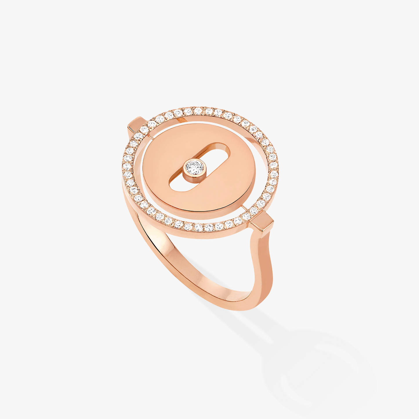 [LORA] LUCKY MOVE PINK GOLD DIAMOND RING