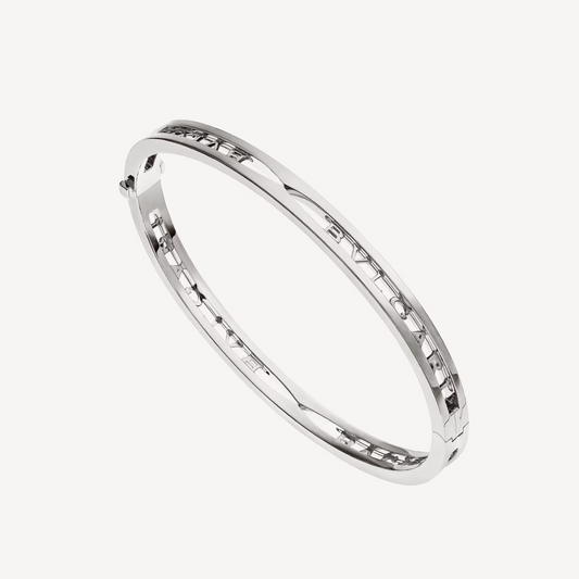 [LORA]ZERO 1 SPIRAL LOGO SILVER BRACELET