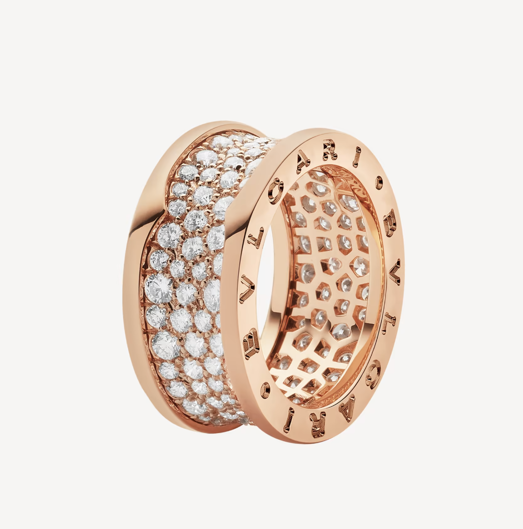 [LORA]ZERO 1 WITH PAVED DIAMONDS ON THE SPIRAL RING