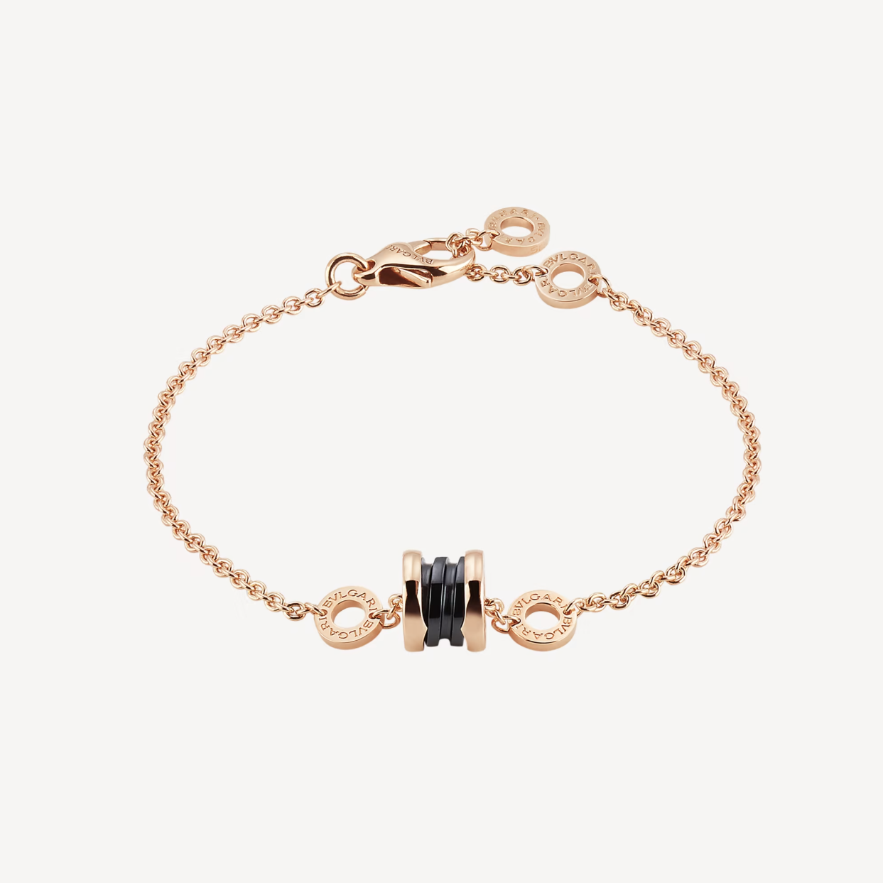 [LORA]ZERO 1 SOFT PINK GOLD AND BLACK CERAMIC BRACELET