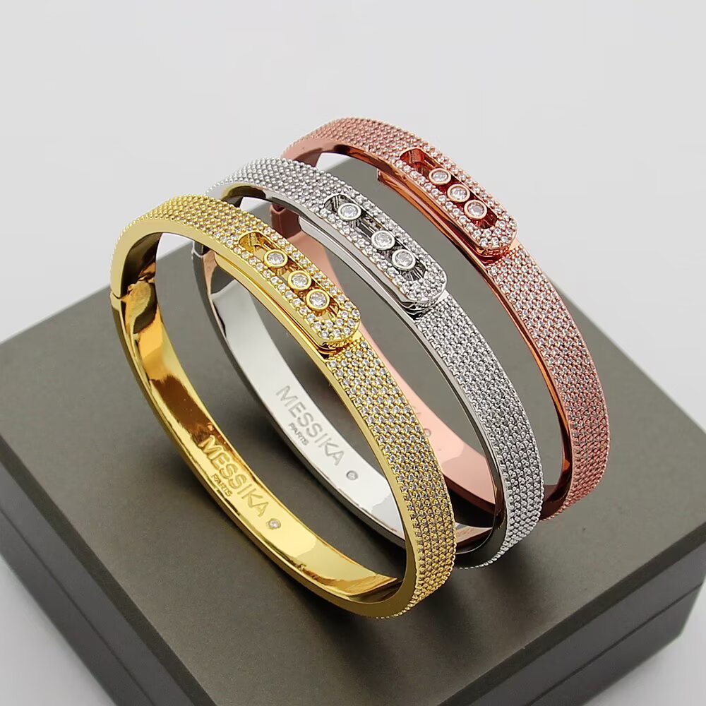 [LORA] Move Noa Full Pavé Diamond Bangle Bracelet