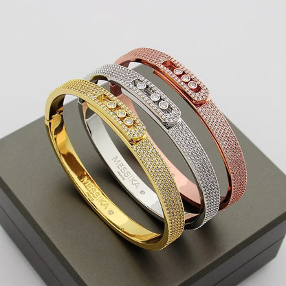 [LORA] Move Noa Full Pavé Diamond Bangle Bracelet