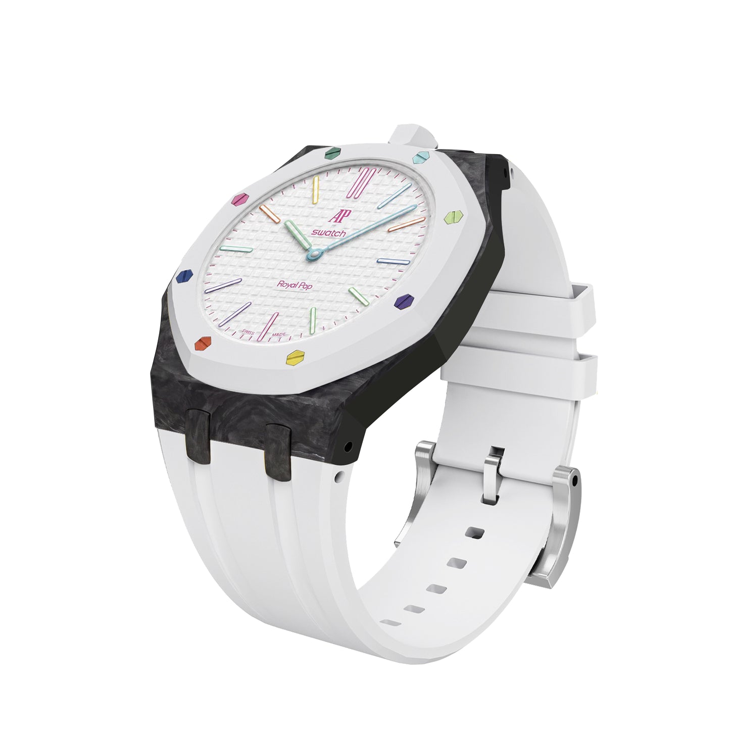 Royal Oak Pop Exclusive Carbon‑fiber Case & Silicone Strap